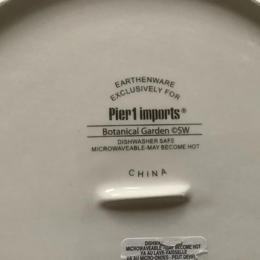 Pier 1 one imports botanical garden plate dinner large plate wildflower cottage